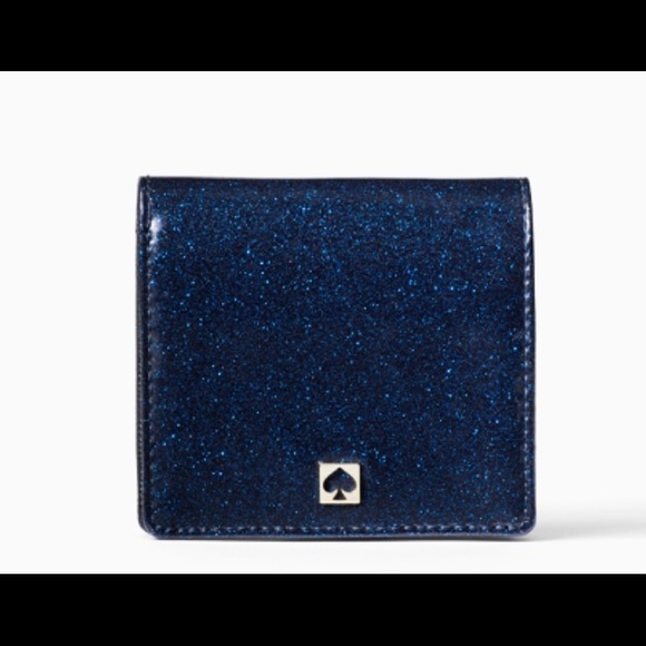 BNWT Kate Spade Mavis Street Amy Blue Glitter Crossbody & Wallet SET! - Picture 11 of 15
